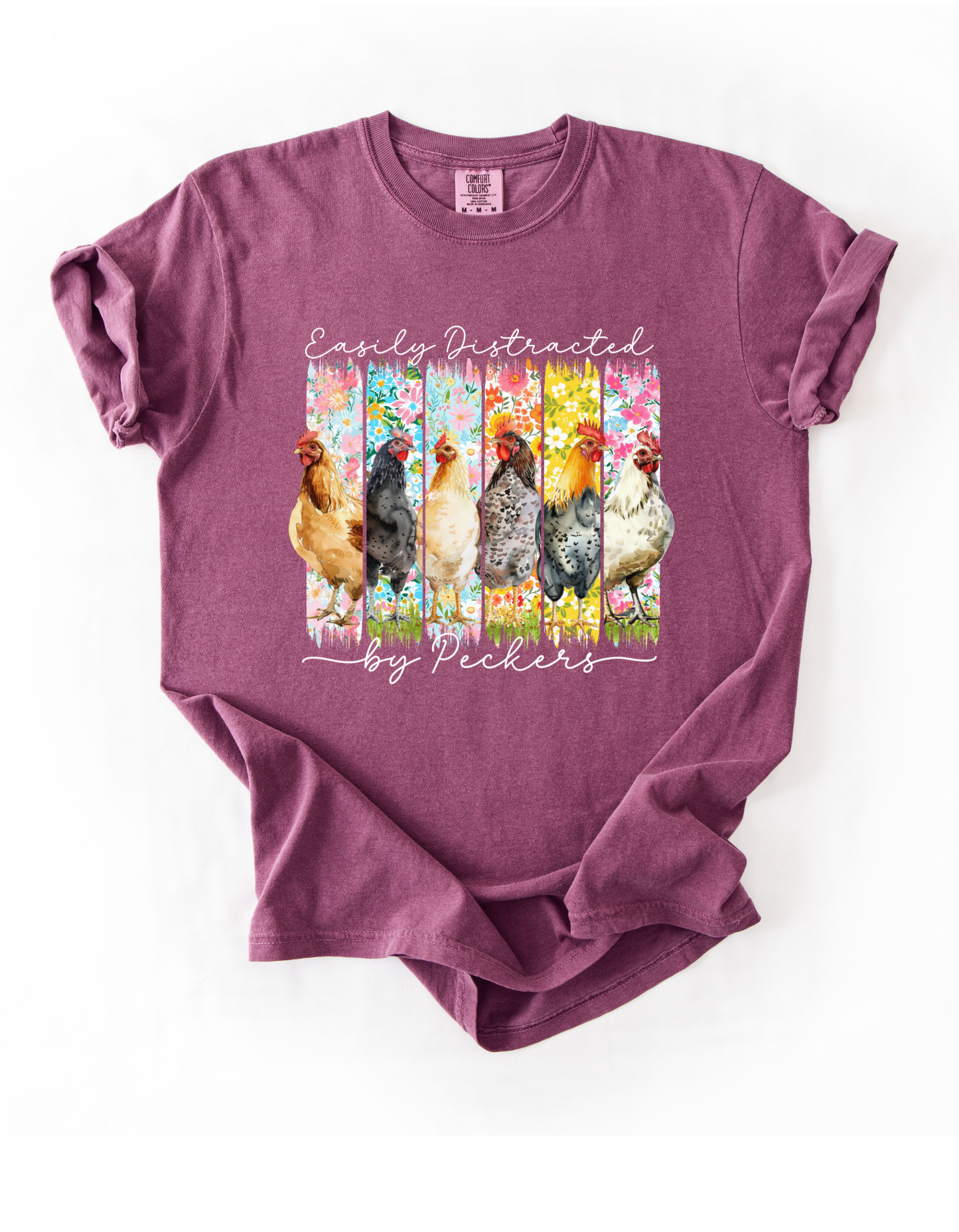 Easily Distracted By Peckers Adult T-Shirt