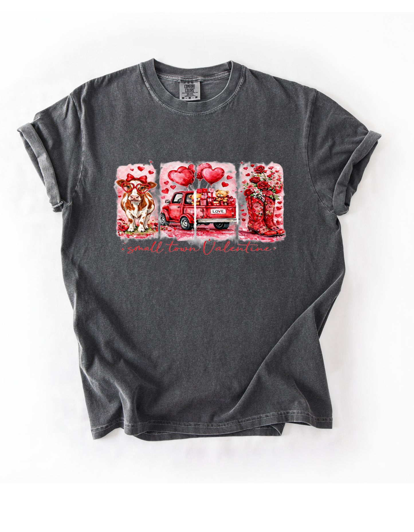 RedandWhite Cow, "Small Town Valentine" T-Shirt