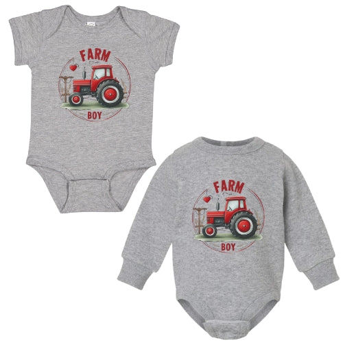 Farm Boy Tractor Onesie