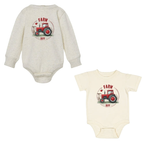 Farm Boy Tractor Onesie