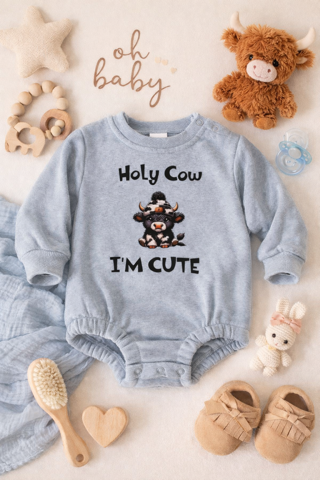 Holy Cow I'm Cute Highland Onesie
