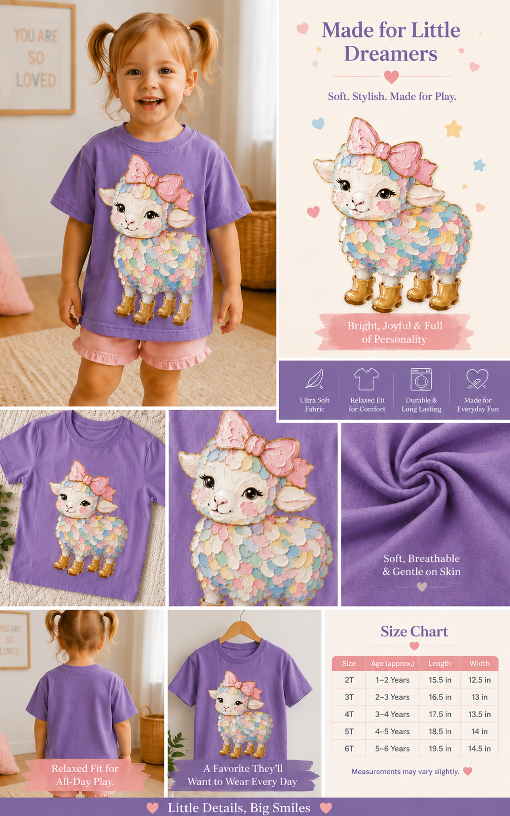 Pastels ~ Sheep Lover Toddler Top