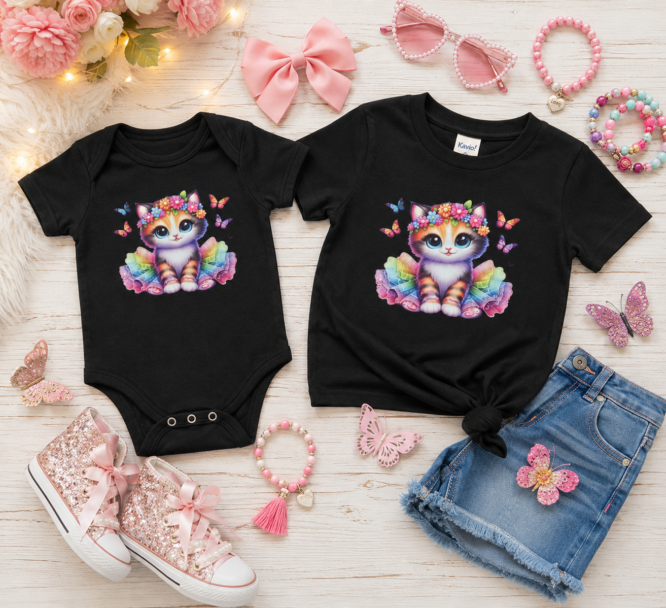 Little Girls Kitten T-Shirt