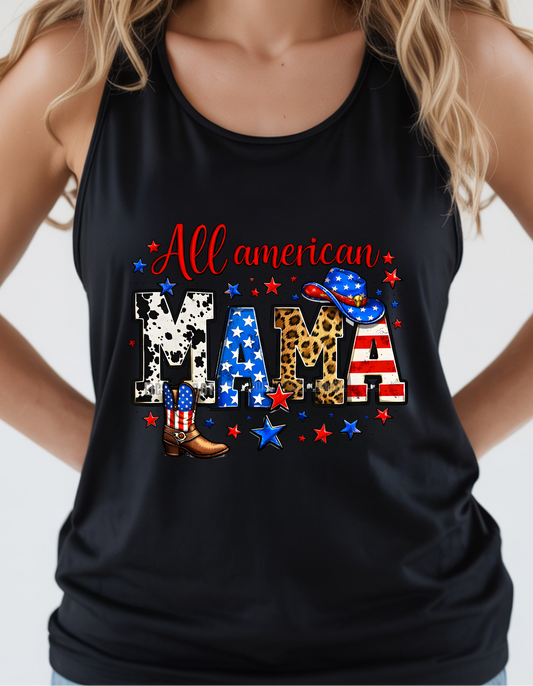 American Mama 4th Of July Tank Top Western Style