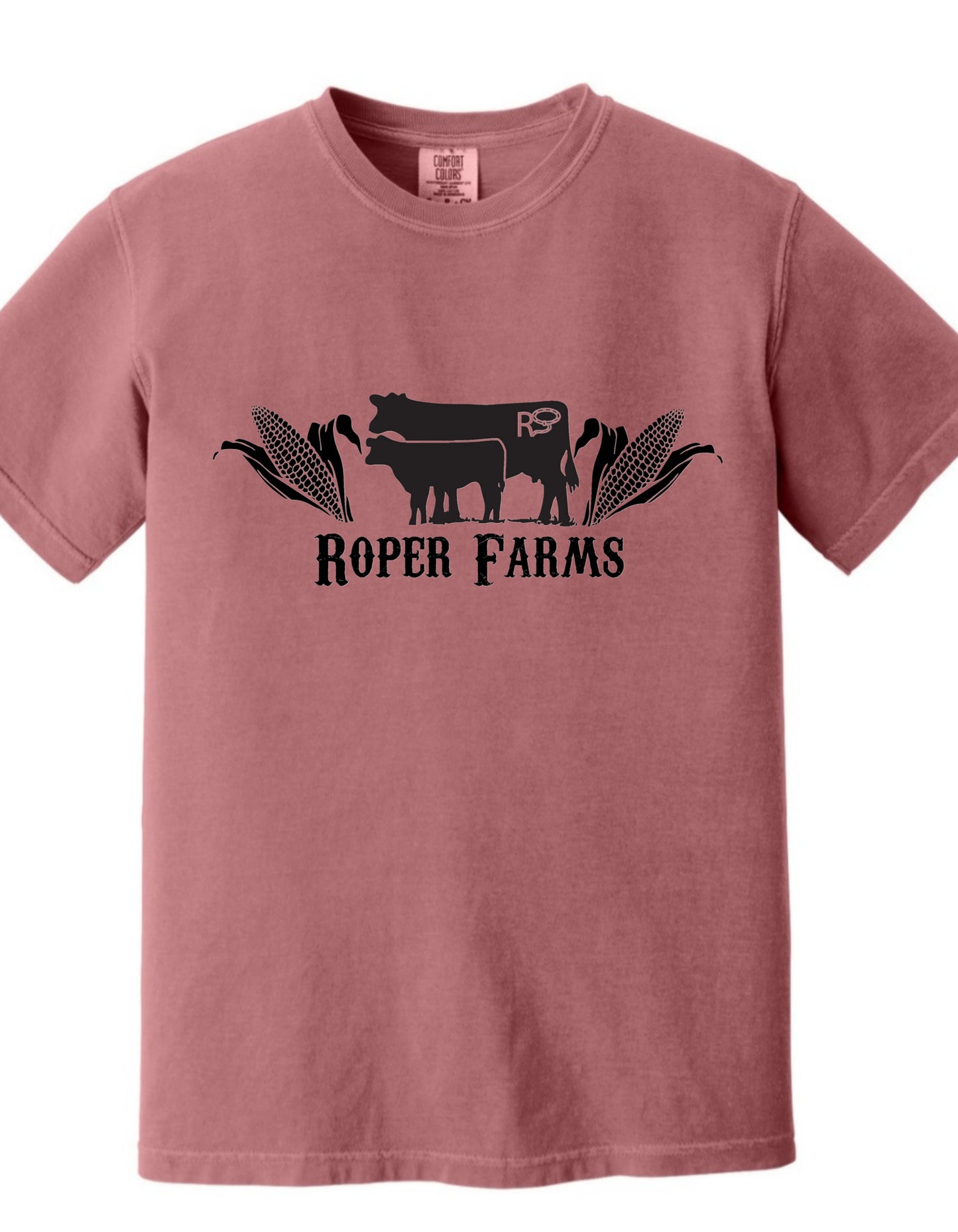 Roper Farms Comfort Colors 1717 T-Shirt - Black Logo