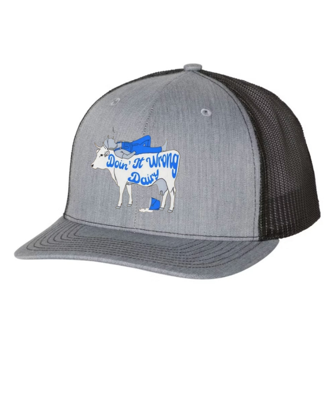 Richardson 112 Hat Doing it Wrong Dairy~ Blue Logo