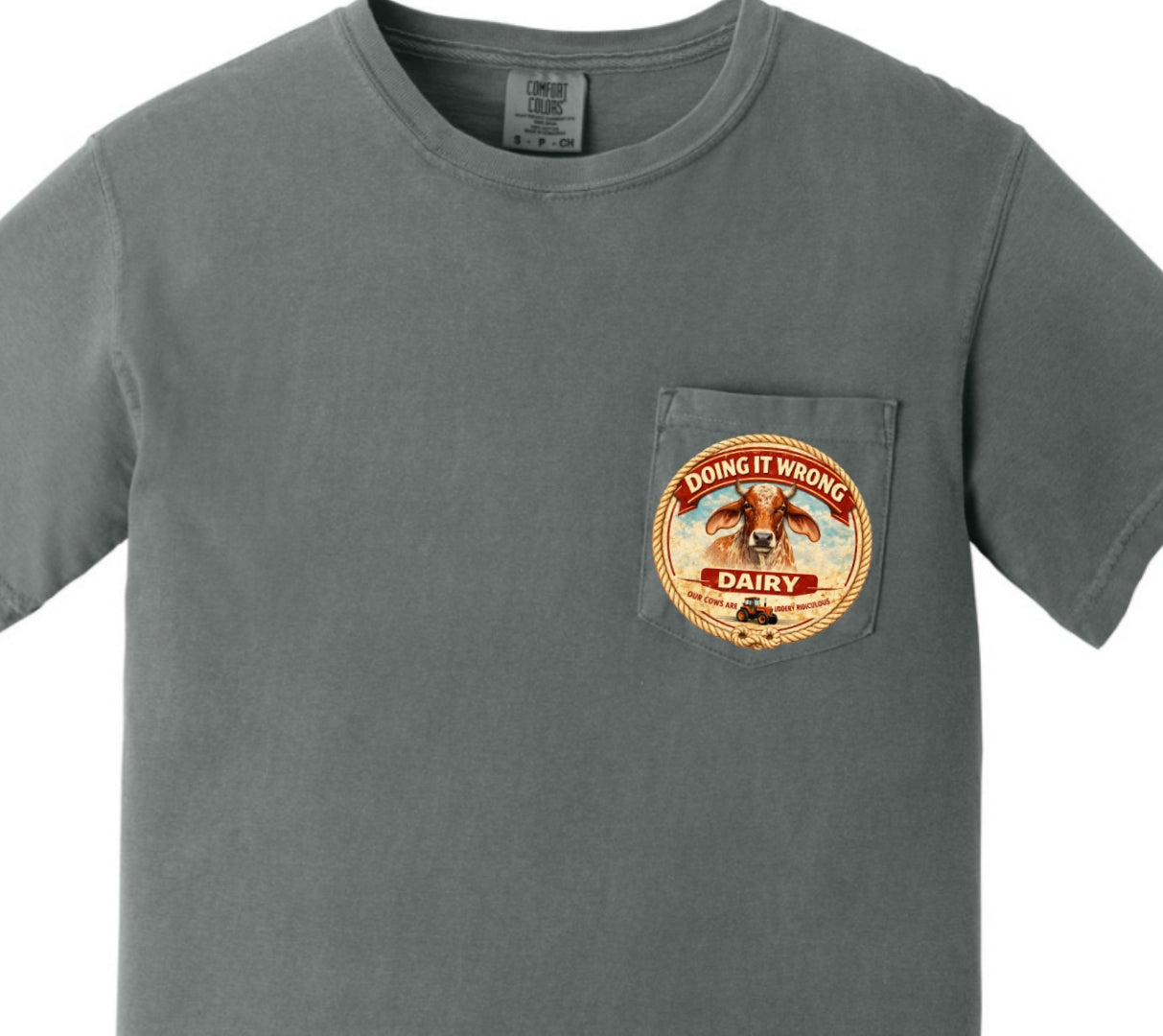 Doing It Wrong Dairy Pocket T ~ Allis