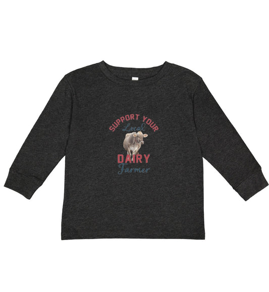Support Your Local Dairy Farmer Toddler Longsleeve