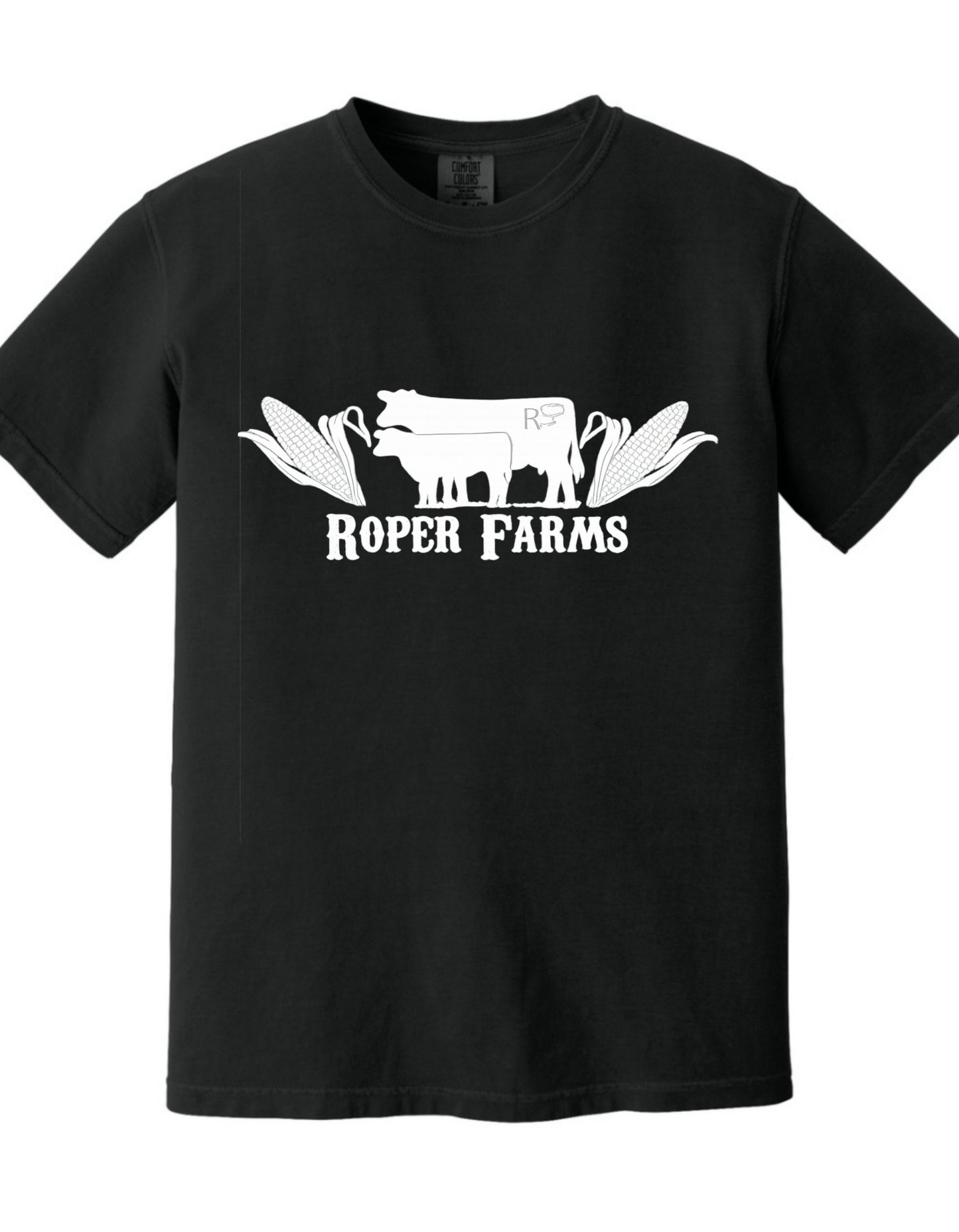 Roper Farms Comfort Colors 1717 T-Shirt - White Logo