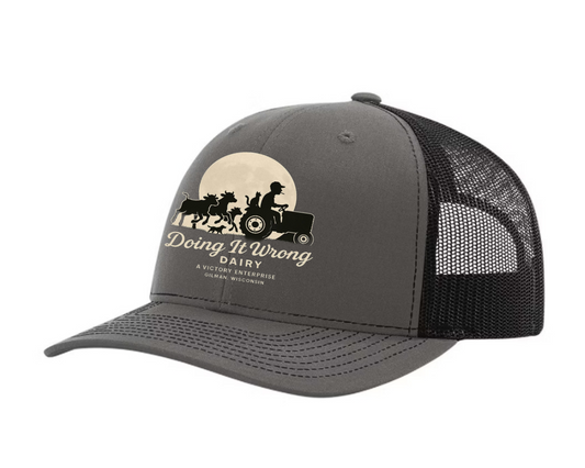 Richardson 112 Trucker Hat, Charcoal/Black