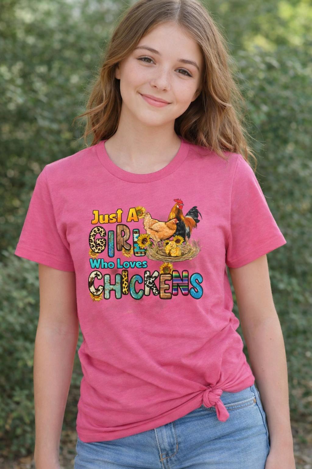 Just A Girl Who Loves Chicken, Pink