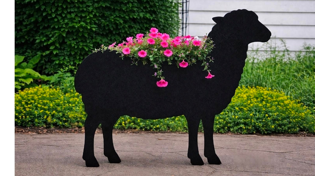 Sheep & Lamb Flower Planters / Garden Decor Indoor or Outdoor Flower Pots