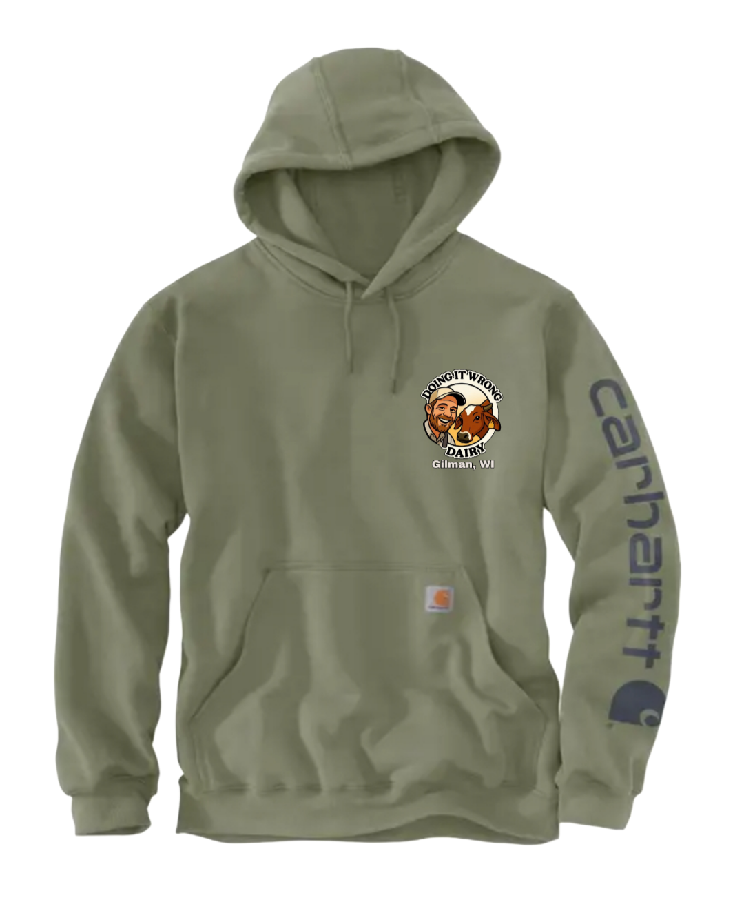 Carhartt K288 - Loose Fit Midweight Hoodie Doing it Wrong Dairy Profile View Color Logo