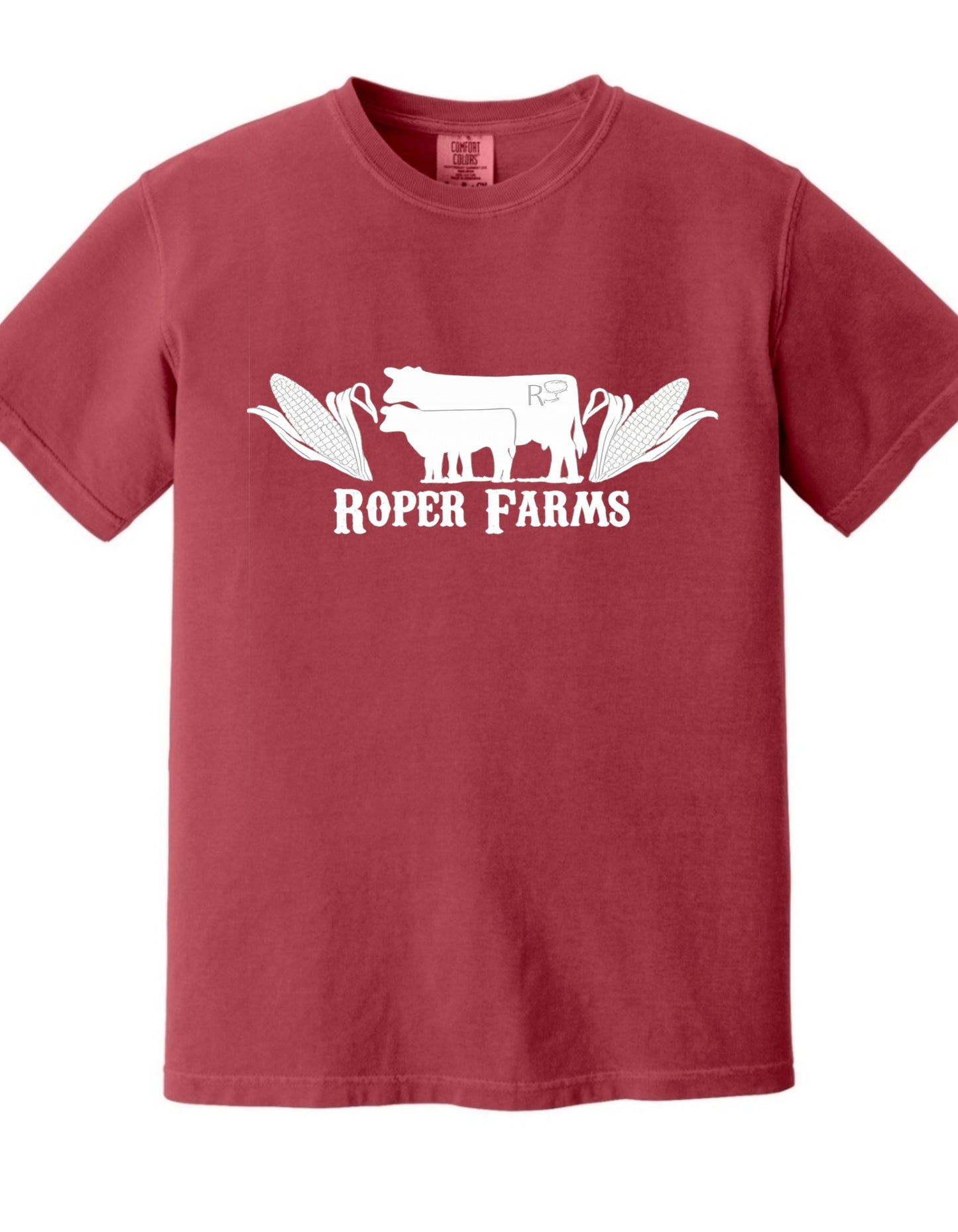 Roper Farms Comfort Colors 1717 T-Shirt - White Logo