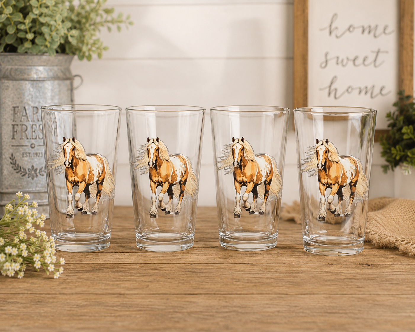 Horse Drinking Glass