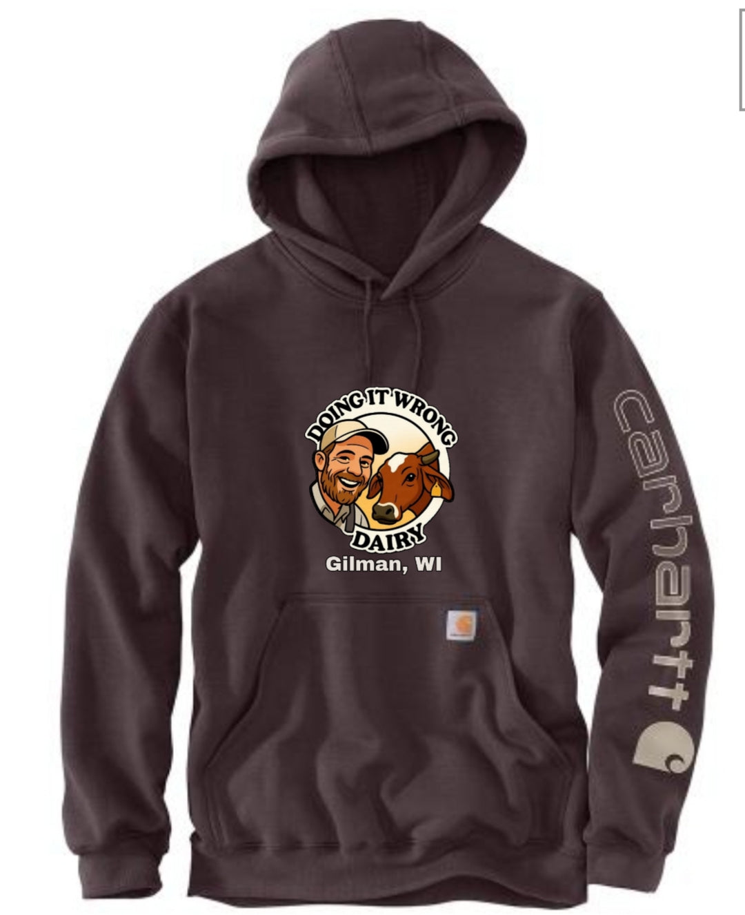 Carhartt K288 - Loose Fit Midweight Hoodie Doing it Wrong Dairy Profile View Color Logo