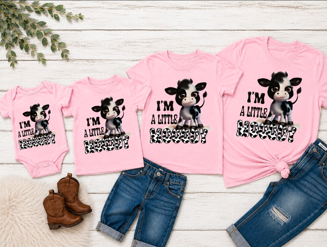 I'm a Little Moody , Infant, Toddler, Youth and Adult Sizing