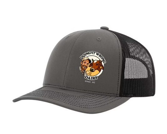 Richardson 112 Trucker Hat, Charcoal/Black