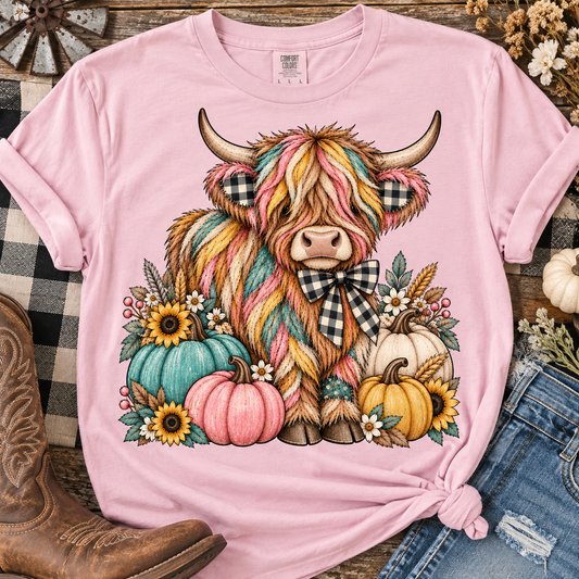 Cute Fall Highland Cow Top