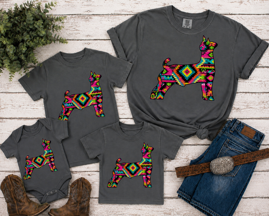 Aztec Show Steer T-Shirt Grey