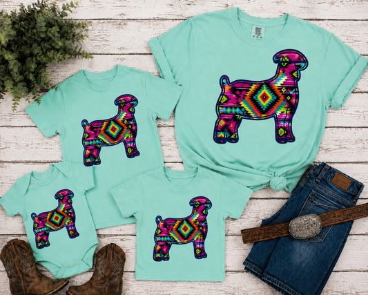 Aztec Show Goat Chalky Mint T-Shirt
