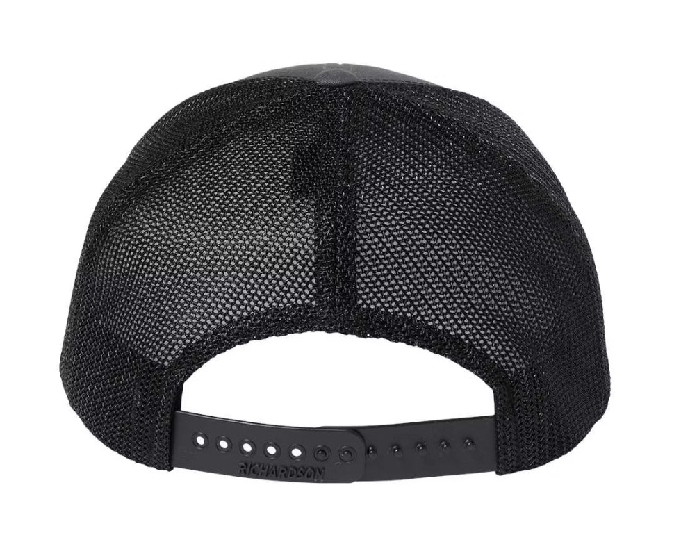 Richardson 112 Trucker Hat, Charcoal/Black