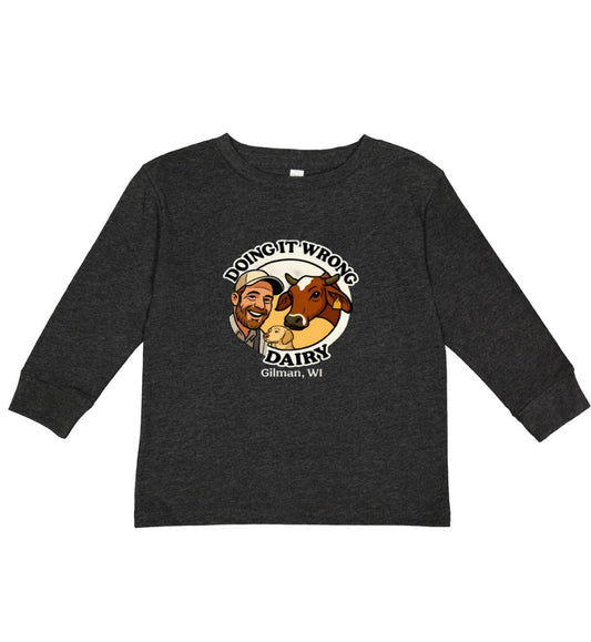 Rabbit Skins RS3302 - Toddler Long-Sleeve, Doing it Wrong Dairy Toddler Apparel