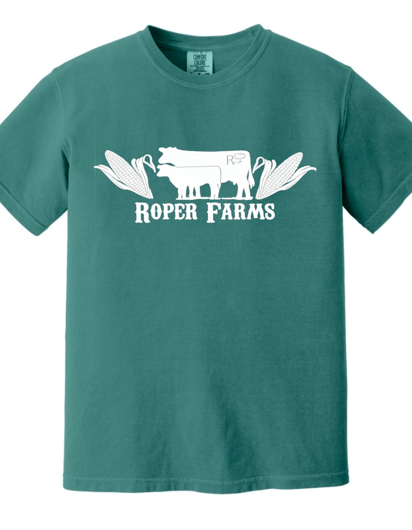 Roper Farms Comfort Colors 1717 T-Shirt - White Logo