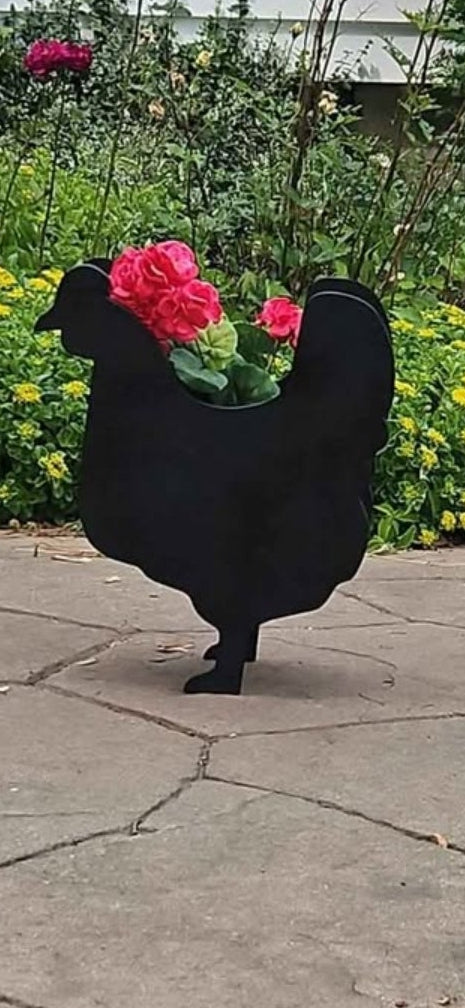 Farm Animal Siloutte Flower Planter, Garden Decor