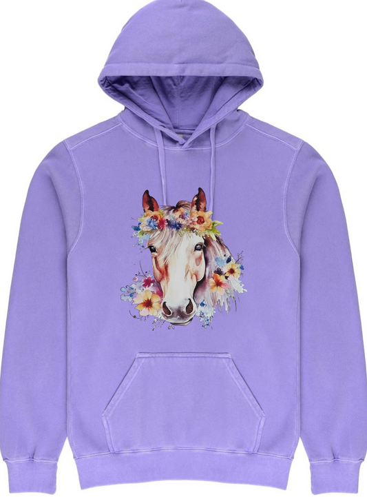 Floral Horse Hoodie