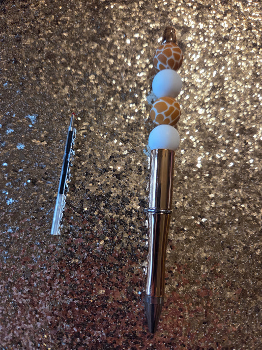 Giraffe Print Pen with one Ink Refill
