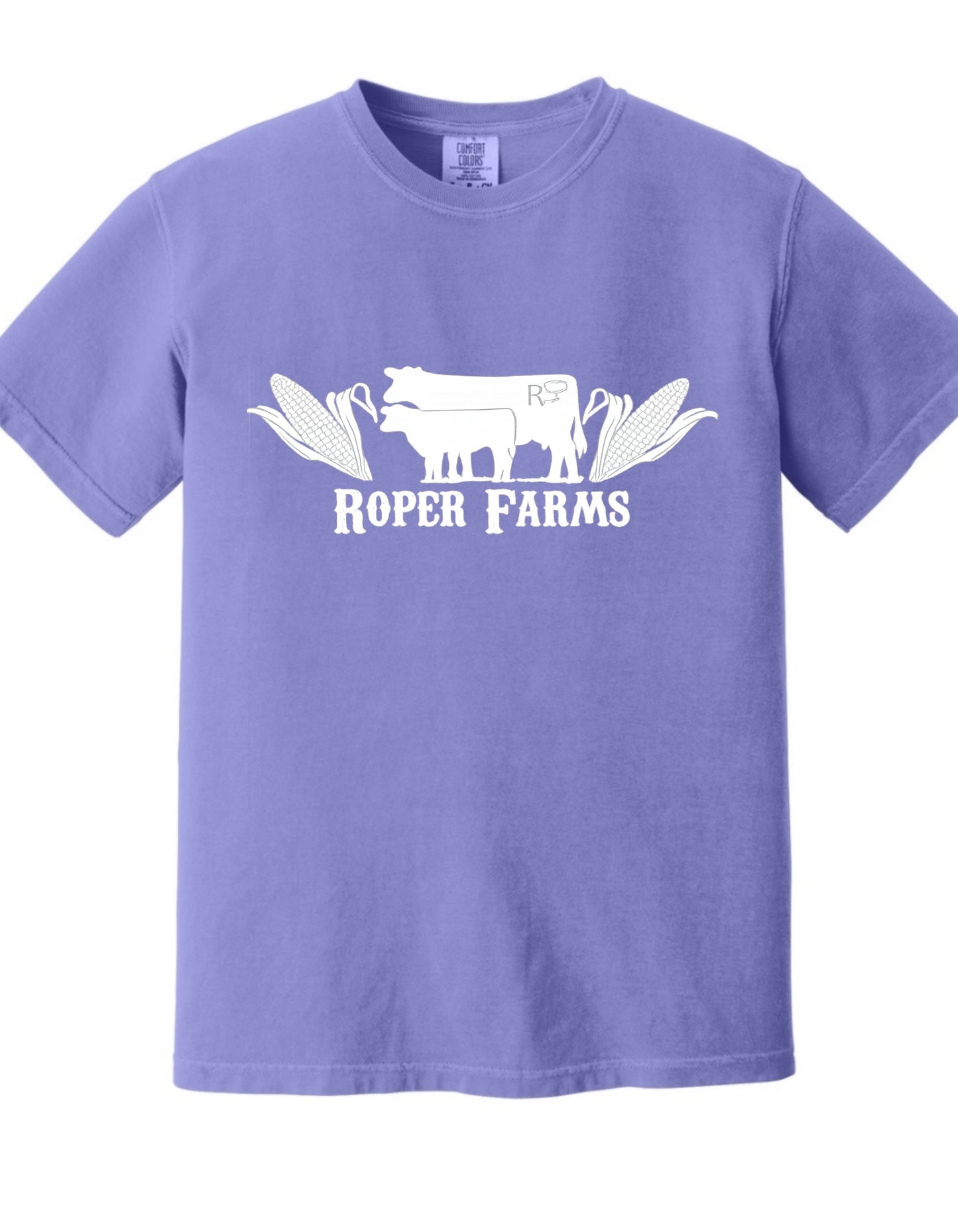 Roper Farms Comfort Colors 1717 T-Shirt - White Logo