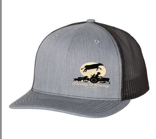 Richardson 112 Snapback Trucker Cap - Heather Gray & Black