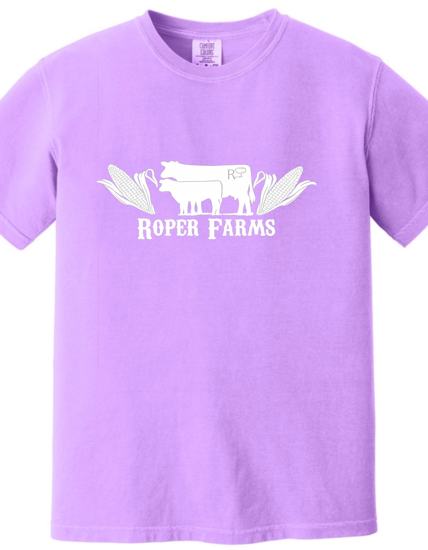 Roper Farms Comfort Colors 1717 T-Shirt - White Logo