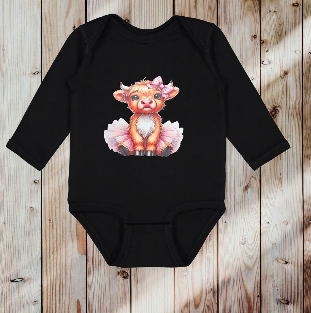 Girls' Highland Cow Top