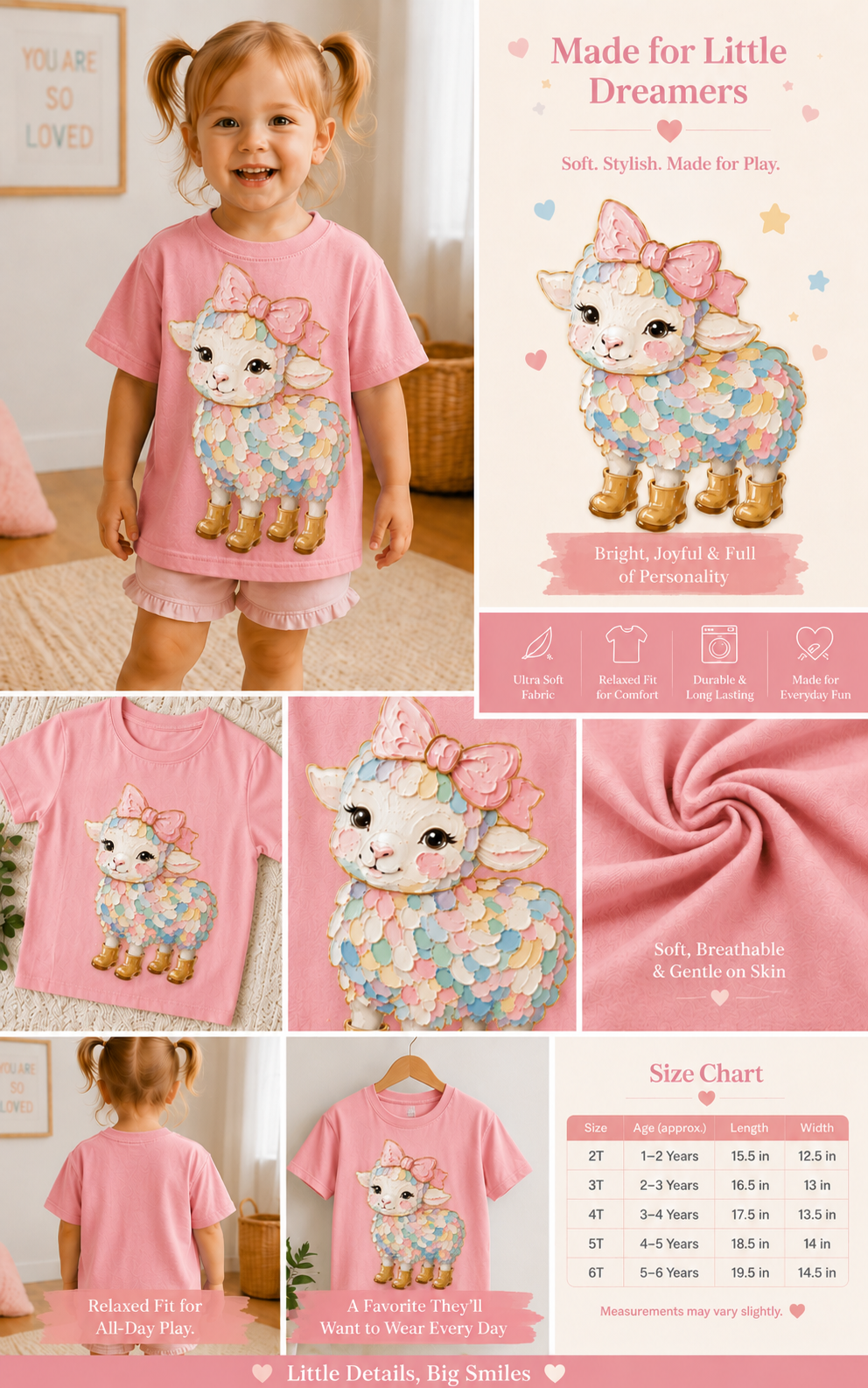 Pastels ~ Sheep Lover Toddler Top