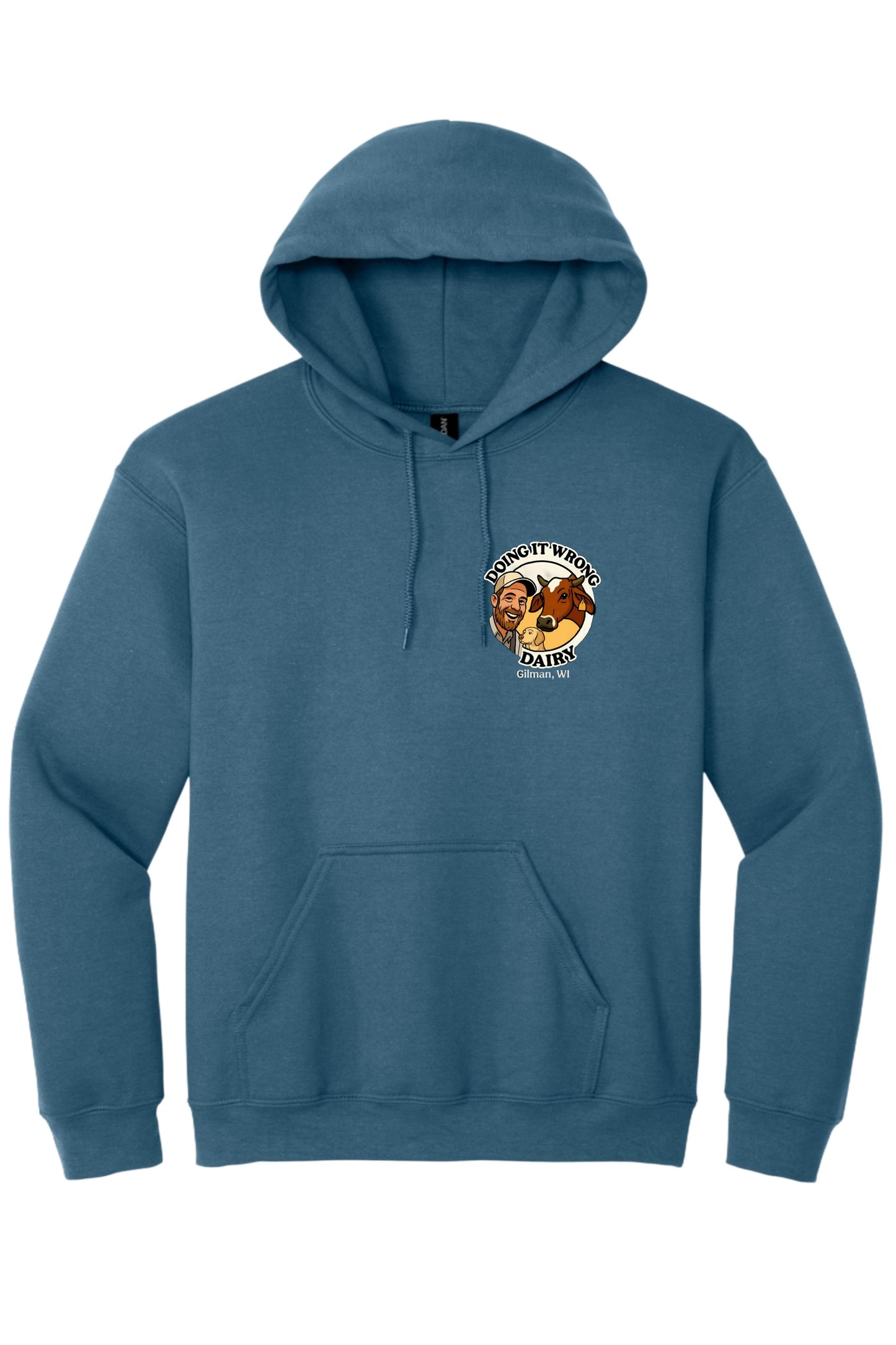 Doing It Wrong Dairy Blue Hoodie