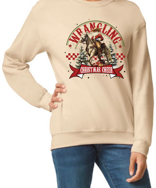 Christmas Top avail in Black or Beige ~ Hooded Sweater, Crew or T-Shirt