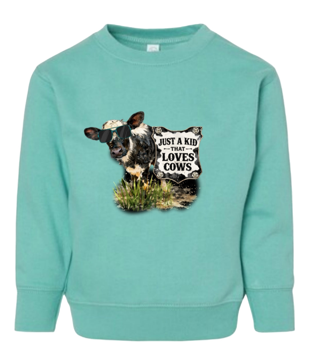 Just A Kid That Loves Cows Crewneck or Longsleeve