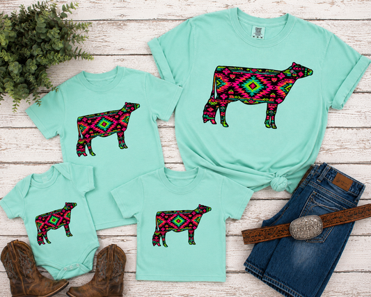 Dairy Siloutte Neon Atzec Chalky Mint T-Shirt