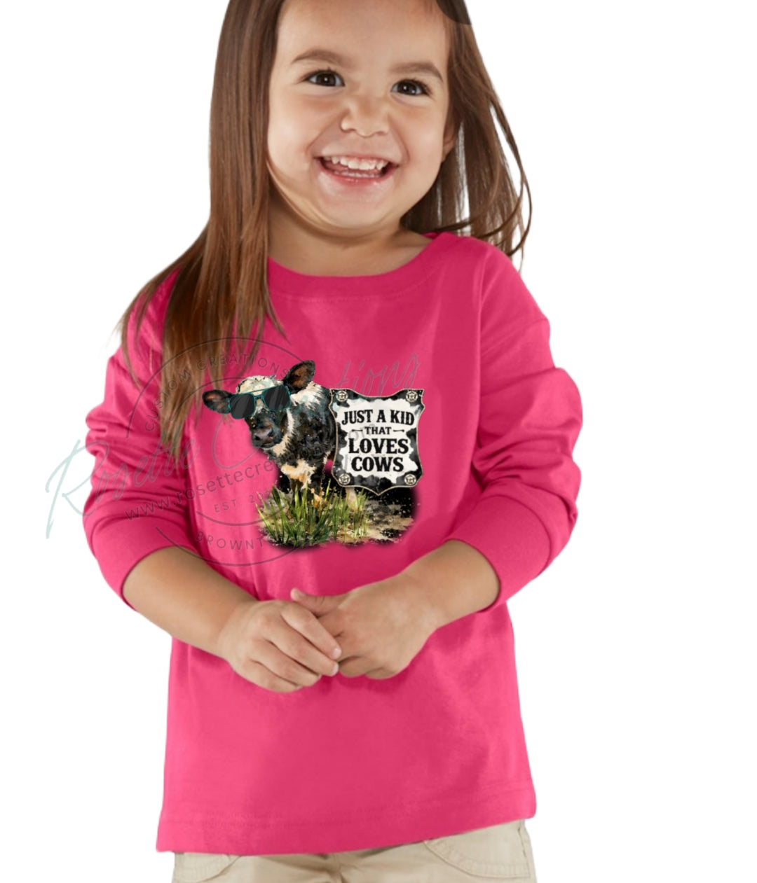 Just A Kid That Loves Cows Crewneck or Longsleeve