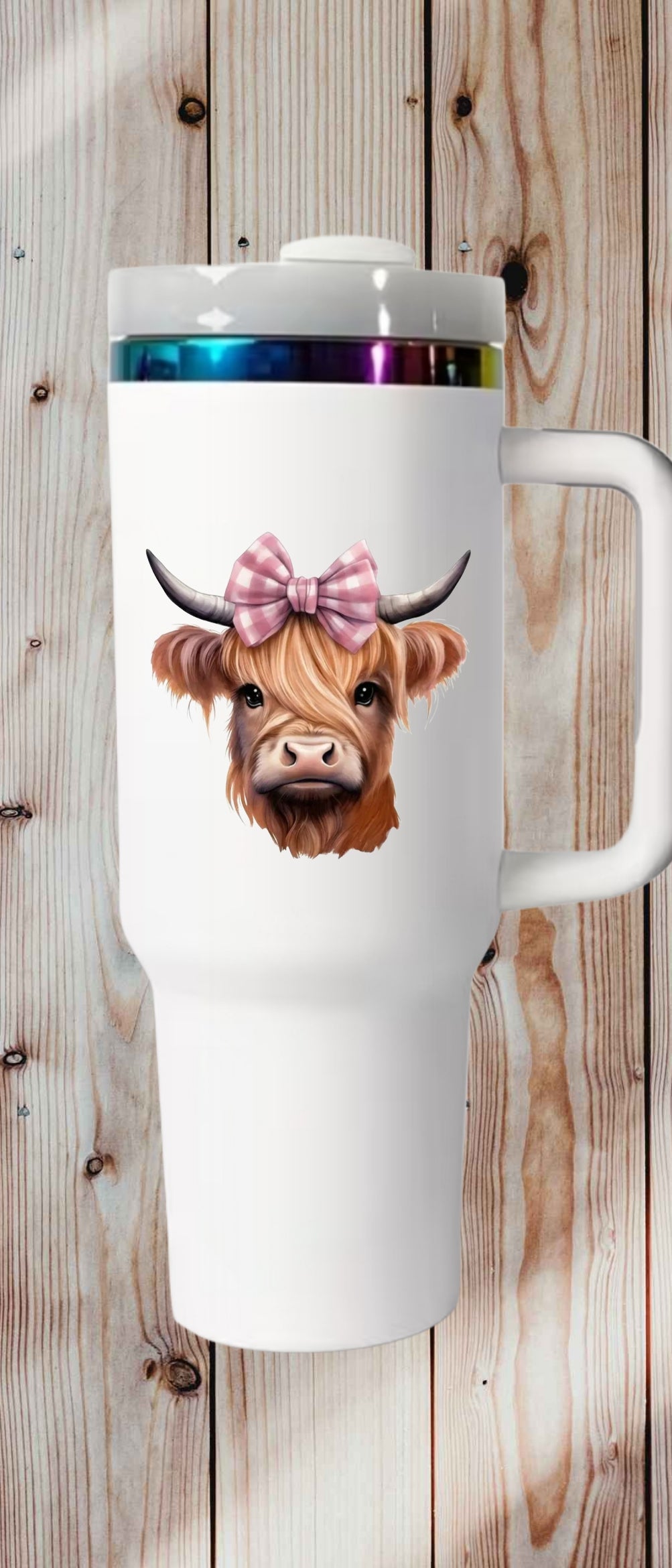 Highland Calf 40oz Tumbler, Dishwasher Safe