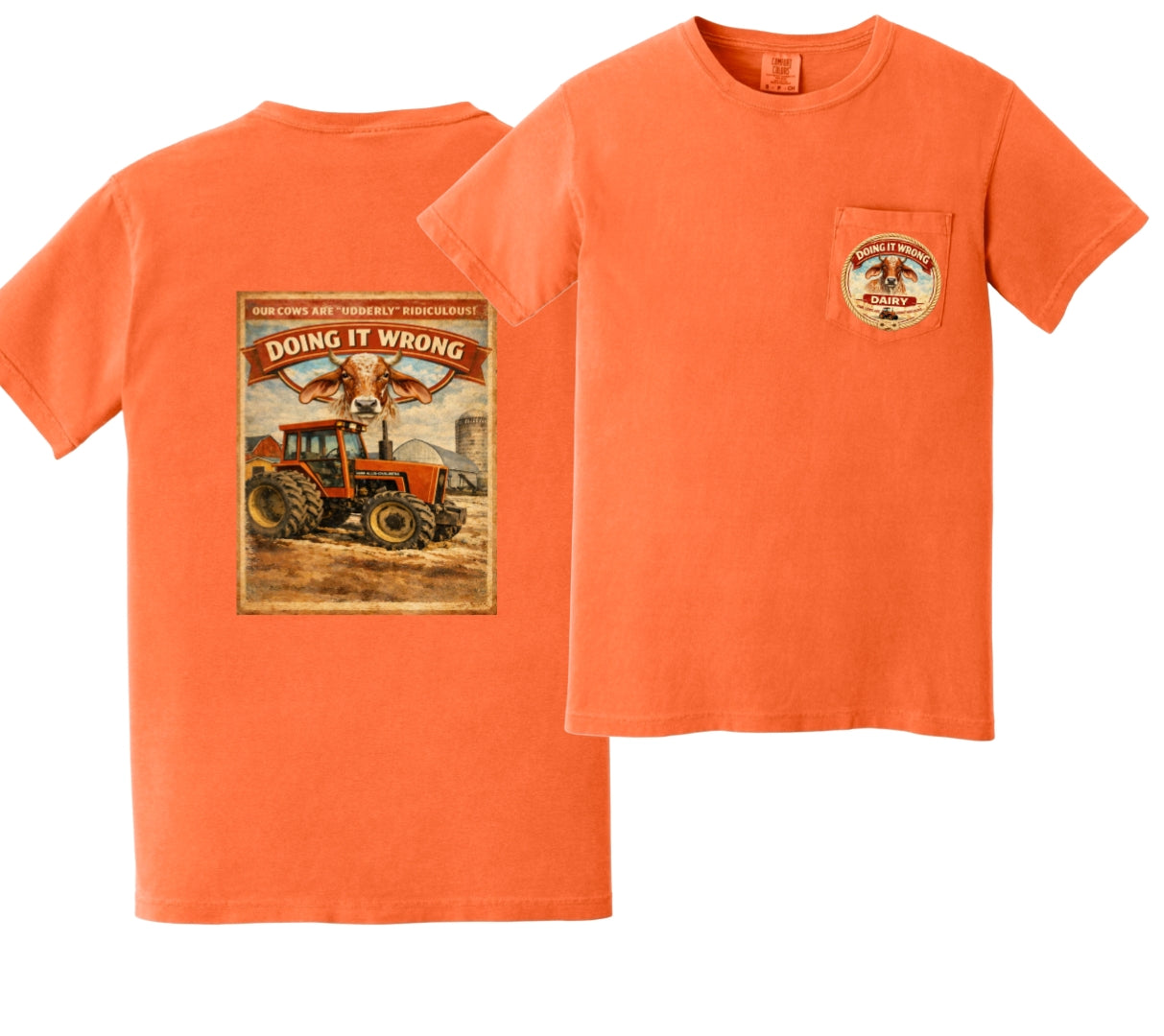 Doing It Wrong Dairy Pocket T ~ Allis