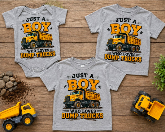 Just A Boy Who Loves Dump Trucks