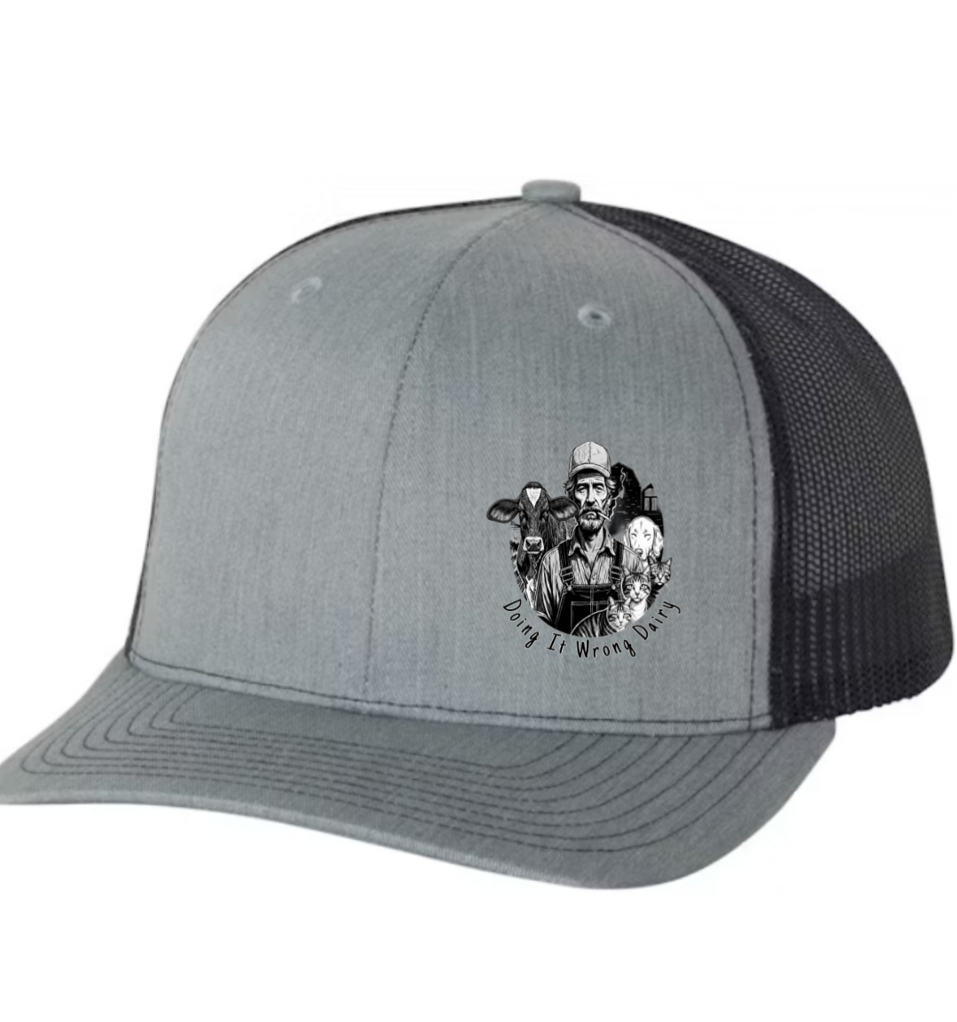 Richardson 112 Light Grey / Black Hat