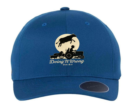 Doing It Wrong Dairy, Moon Logo - Flexfit 6100NU