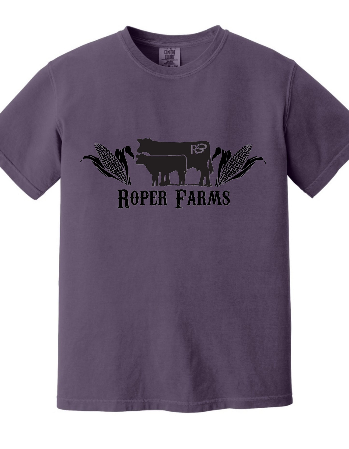 Roper Farms Comfort Colors 1717 T-Shirt - Black Logo