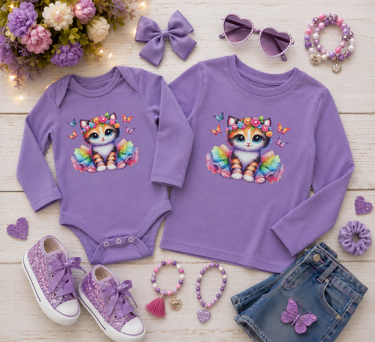 Little Girls Kitten T-Shirt