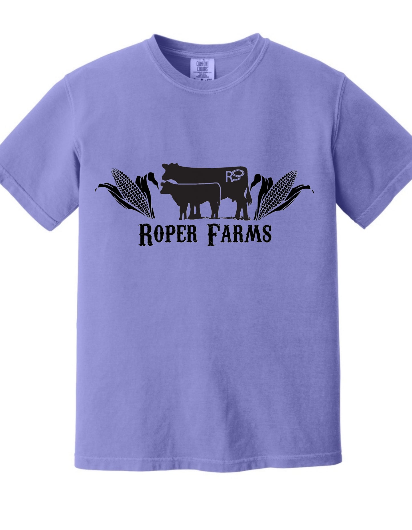 Roper Farms Comfort Colors 1717 T-Shirt - Black Logo
