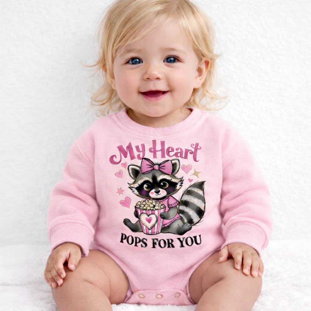 "My Heart Pops for You" Baby Onesie